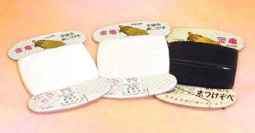 昭和レトロ 裁縫糸としつけ糸104個 金亀、ひょうたん、福助印 箱入り