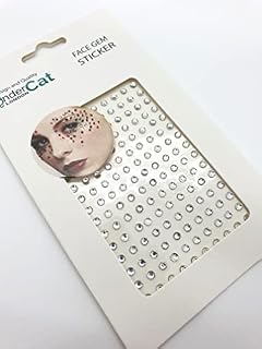 150 PCS 4 mm Face Gems Stickers Temporary Tattoo Acrylic Crystal Glitter Waterproof Face Jewels Rainbow Tears Rhinestone for Party, Rave Festival, Dress-up Make up -SELF ADHESIVE- (CLEAR (Z1KAZ01))