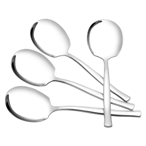 6 Pieces Stainless Steel Serving Spoon, Large Buffet Serving Spoons