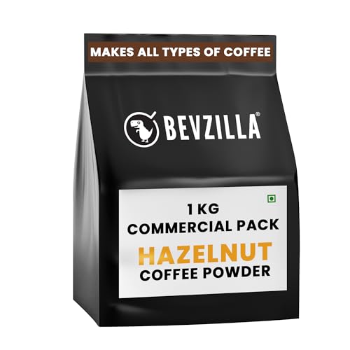 Image of Bevzilla Hazelnut Flavoured Instant Coffee Powder | 1kg Bag | Bold Flavor & Rich Aroma | Perfect for Espresso, Cappuccino & Black Coffee | Ideal for Hotels, Restaurants & Cafes (HoReCa)