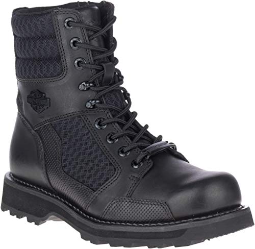 Harley-Davidson Men's Lensfield 6.5-Inch Black Leather Motorcycle Boots, D96204