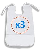 HIGIÉNICO: Babero geriátrico Reusable compartimento inferior recoge migas, protege la ropa y evita manchas en el suelo por derrames o salpicaduras. Gracias a su ligereza podrá llevarse su delantal recoge comida siempre consigo.