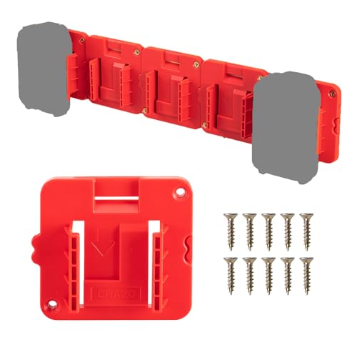 Crtbelfy Battery Holder Compatible for Craftsman V20 20V Battery Wall Mount Battery Storage for Work Van, Shelf, Toolbox -5 Pack