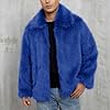 Men's Faux Fur Cardigan Coat, Winter Fuzzy Fleece ... #1