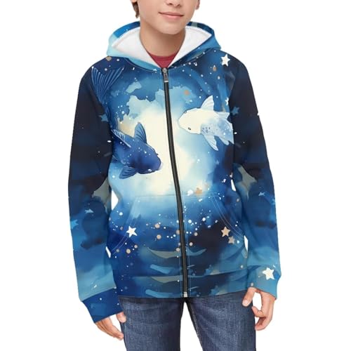 Boys Girls Zip Up Hoodies Sweatshirts Printed Cool Casual Hooded Sweatshirt Jacket with Pockets3