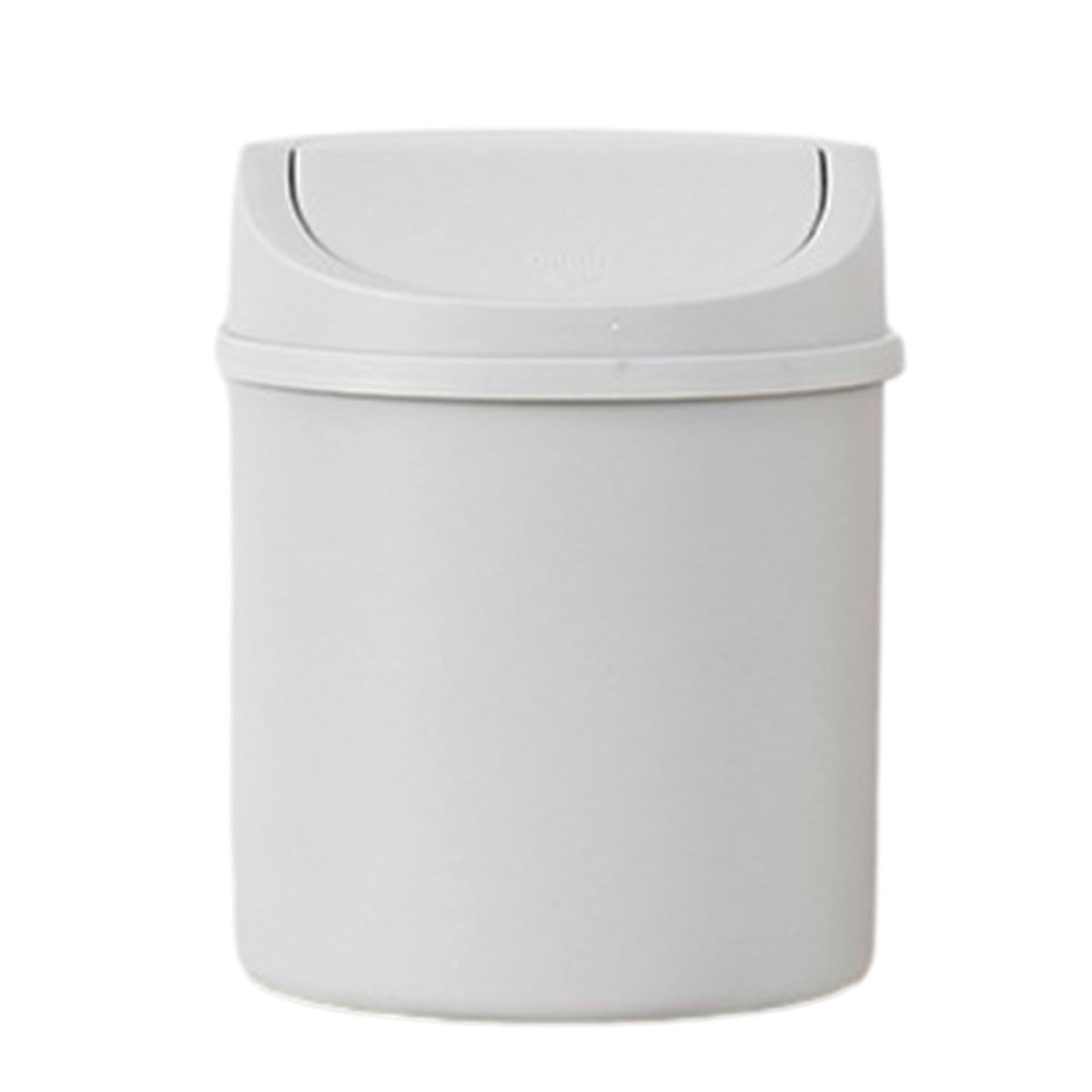 Lecerrot Small Garbage Can With Lid, Desktop Trash Can, Tiny Desktop Waste Garbage Bin With Swing Lid, Modern Desk Waste Bin For Home, Offices, Kitchen, Vanity Tabletop, Bedroom, Bathroom