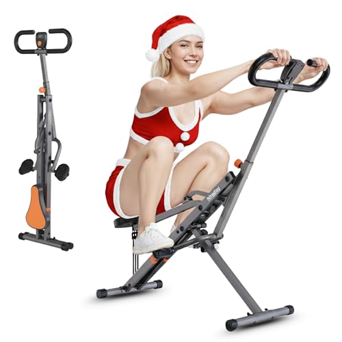 Niceday 4-en-1 Máquina de Sentadillas, Entrenamiento de Abdomen, Glúteos y Piernas, Equipo Fitness para Casa Plegable, Máquina Abdominales para Tonificación Muscular y Quema Rápida de Grasa del Core