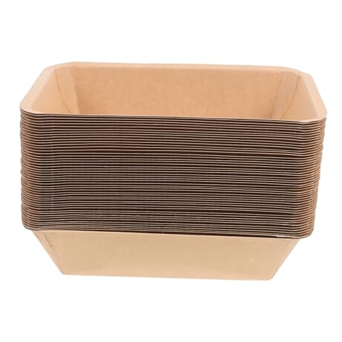 Unomor 50pcs Paper Plate Small Serving Tray Plates Stackable Crawfish Party Take Out Food Plate Platter for Outdoor Big Trays Seafood Khaki
