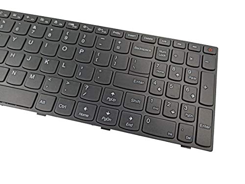 KBR Replacement Keyboard Compatible with Lenovo IdeaPad 110-15ISK 110-17ACL 110-17IKB 110-17ISK Laptop PK131NTA00 V155420AS1 with Frame Without Backlight US Layout - Thumbnail 4