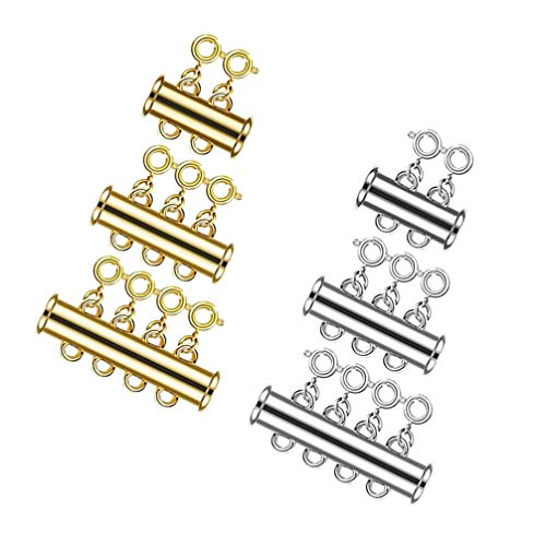 HEALLILY Fecho de Bloqueio Deslizante Multi Vertentes Fechos de Tubo de Deslizamento Conector Colar