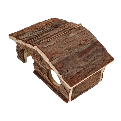 COSMEVIVI ハムスターシェルターケージ マウスケージ ぶら下げ ペット フリース フェレットケージ 人間 ハムスターの隠れ家 ハムスターキャビン モルモット小屋 木製 Light Brown