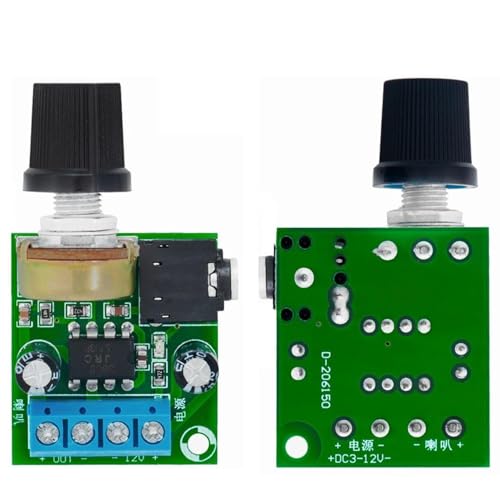 VISSQH 2 Stück LM386 Mini Leistungsverstärkermodul,DC 3V-12V Audioverstärker-Board 10W LM386 Digitaler Audioverstärker für DIY
