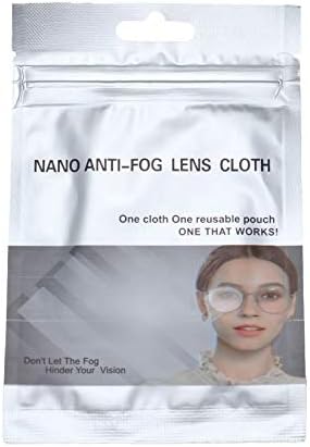 DGI Anti Fog Wipe,Nano Anti-Fog Cloth for Glasses,Microfibre Cloth Reusable Pre Moistened,Spectacles, Sunglasses, Visors, Pack of 1
