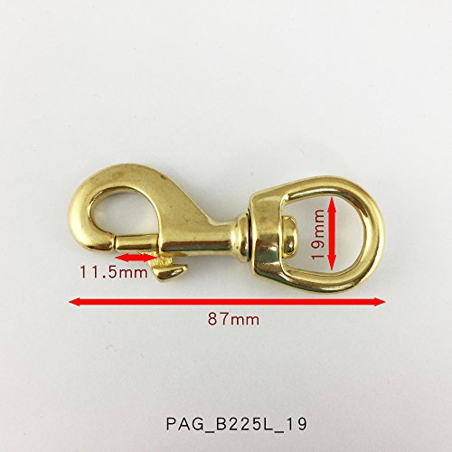 image for PROTEUS Heavy Duty Solid Brass Swivel Bolt Snap Hook 3-1/2