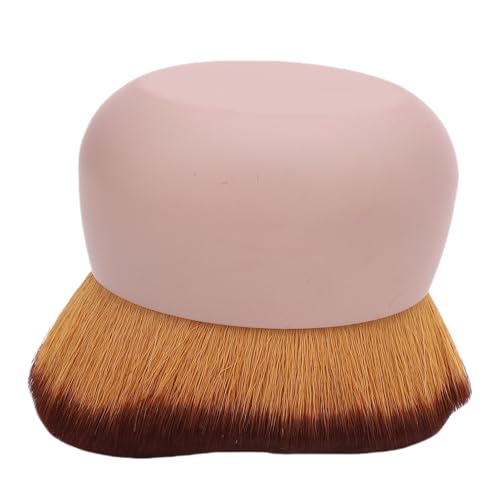 ZJchao Self Tanner Brush, Tanning Applicator Brush Soft Hair Wave Shaped Head for Body Foundation &amp; Makeup, Blending Applicator for Tanner (Khaki)