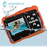 Kids Waterproof Camera, Digital Underwater Camera for Kids, 12MP HD Underwater Action Camcorder for Boys and Girls with 3M Waterproof, 2.0 Inch LCD Screen, 8X Digital Zoom, Flash and Mic (Black)