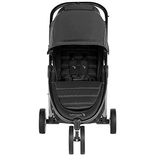 Baby Jogger City Mini 2 3-Rad Buggy | zusammenklappbarer, leichter Kinderwagen | Jet (Schwarz)
