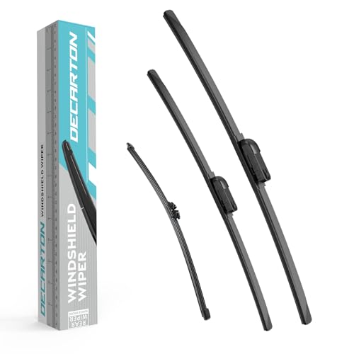 3-Piece Wiper Blades for Volvo XC70 2008 2009 2010 2011 2012 2013 2014 2015 2016 Replacement for All-Season Front and Rear Original Equipment Windshield Wipers Set