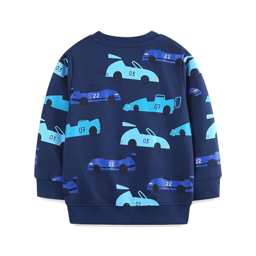 Toddler Boys Sweatshirt Round Neck Cotton Long Sleeve Sweatshirt 2-7T2