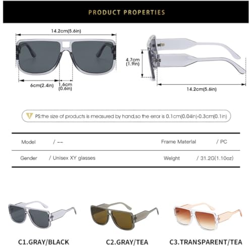 Lunettes de soleil rétro mixtes contre l'éblouissement Gary Tea