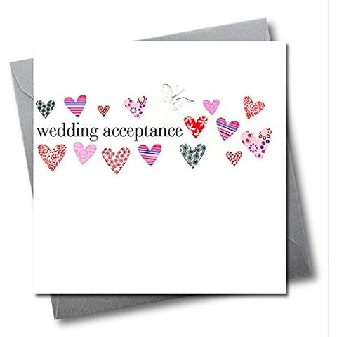 Claire Giles Wedding Acceptance Card with Butterfly Cover