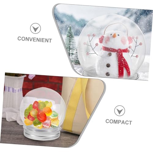 Bolas de nieve de plástico con tapa de aluminio para decoración 7