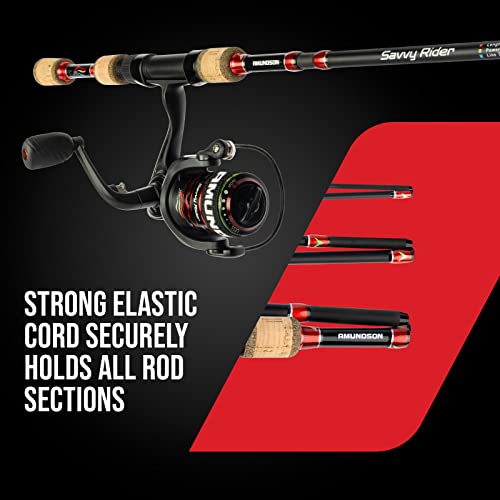 Amundson Savvy Rider fishing rod & reel-IM6 graphite carbon rod-set for camping, hiking & kayaking-fresh & salt water/all seasons-beginners & anglers - Image 8