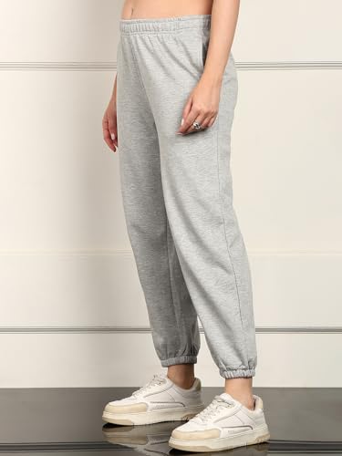 Image of Alan Jones Clothing Women's Comfort Fit Sweatpants | Heavy GSM Joggers with Side Pockets | Stylish Waist Design & Gathered Cuffs