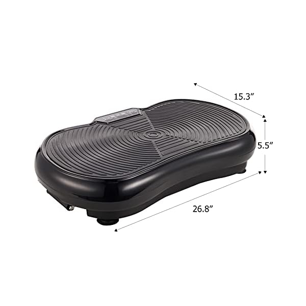 ZELUS Vibration Plate Exercise Machine with Resistance Bands, Vibrating Core Cardio Strength Training Plate for Home Workouts, Exercise Fitness Home Gym Equipment Vibration Machine with Remote