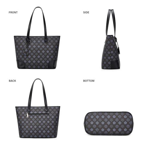 Image of Women Fashion Synthetic Leather Handbags Tote Bag Shoulder Bag Top Handle Satchel Purse Set