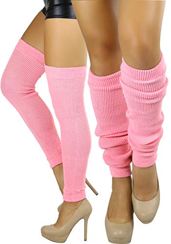 Image of ToBeInStyle Women's Long Over The Knee Leg Warmers Bright Thigh High