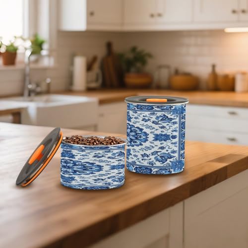 Envase hermético de acero para café ATTX 900 ml azul miniatura 6
