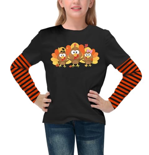 Image of Remimi Unisex Kids Christmas Long Sleeve Shirt Xmas Print Stripe Shirts 2-12 Years