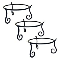 Achla Wrought Iron Stands, Black, 9.5\" dia., Pack of 3