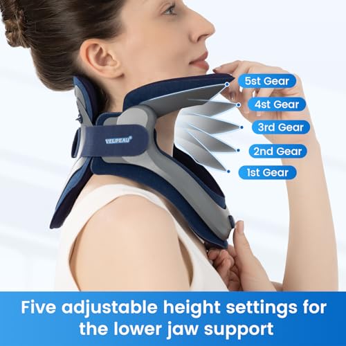 Image of Velpeau Neck Brace for Neck Pain and Support, Soft Cotton Pads, Cervical Collar Restricting Cervical Motion, Relieves Discomfort and Spine Pressure (Foam Padded Neck Brace, One Size)