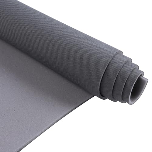 GoldWheel Auto Headliner Fabric Mesh Type 60inx144in with Foam Backing Interior Replacement Headliner Material, for All Vehicles RV Boat Home Roof Upholstery Fabric, Dark Gray