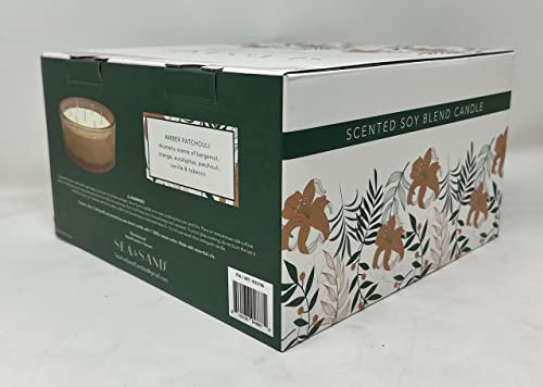 Sea & Sand 40Oz Molded Glass Candle (Amber Patchouli) #TOP2