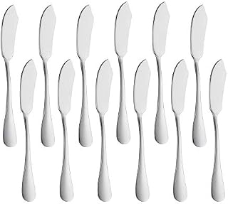 Meisha Butter Knives Set of 12, Stainless Steel Cheese Knife, Cheese Spreaders, 5.7 inches Cute Mini Kitchen Knives for Toast Sandwich Cake Bread Breakfast - Silver