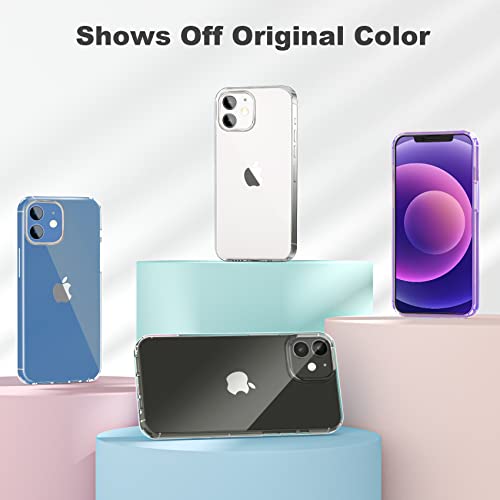 Jjgoo MY2015A-12-CLEAR Compatible With Iphone 12 Case & 12 Pro Case Clear Soft Transparent Shockproof Protective Slim Thin Bumper Phone Cover thumb #2