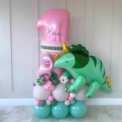 Image of Pastel Pink 1 Balloon Number,40 Inch Light Pink 1 Balloons Large Helium Foil Mylar Number 1 Balloon for Birthday Party Anniversary Decorations