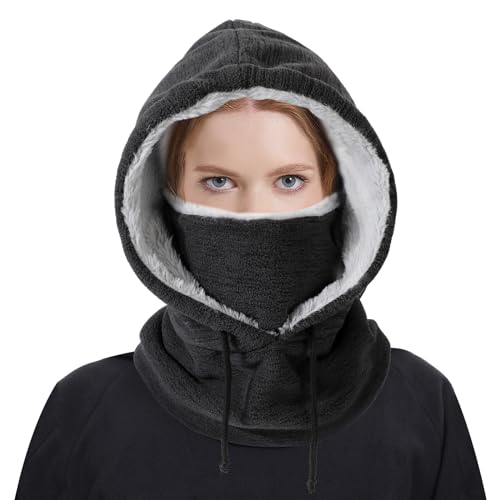 TAGVO Pasamontañas Invierno Capucha Polar Máscara de Esquí, Termico Balaclava Máscara Forro Polar Multifuncional para Invierno Esquiar Ciclismo Deportes Aire Libre Cara Completa Sombrero Unisex