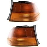 PinkMoMo Tail Light Assembly 2pcs Outer Left Driver and Right Passenger Side Red Amber Lens without Bulb Lamp Replacement Turn Signal Set Taillight for Honda for Civic 1996-1998 14903857