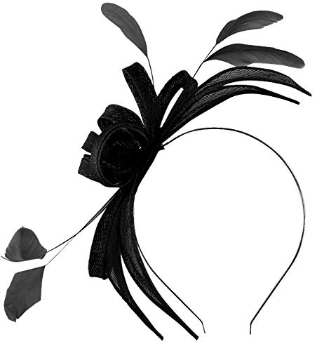 Bibi Sinamay Aliceband Failsworth noir en taille unique pour coiffure de cérémonie