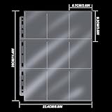OSDUE Trading Card Sleeves,540 Double Sided Card Holder Pages, 30 Sheets Pocket Page Protectors, 11 Holes Fit A4 2 3 4 Ring Binder for MTG, Football, Baseball, Game Cards - Image 3