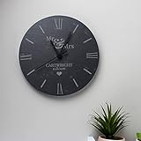 Custom Personalised Mr & Mrs Slate Wall Clock