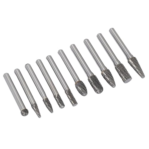 Set de 10 fresas rotativas de carburo de tungsteno miniatura 6