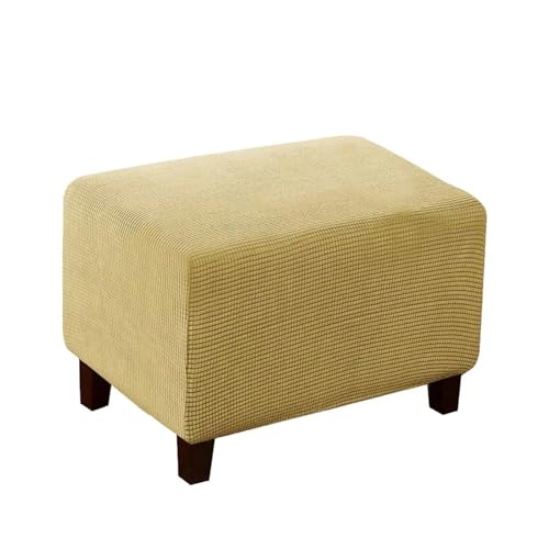 Housse de pouf contre les taches protection rectangulaire beige S