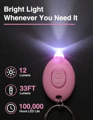 GCXIXPY Mini Keychain Flashlight 6 Pack, 12 Lumen LED Keychain Light Bright with Key Ring, Portable Mini Flashlights Bulk, Small Tiny Keychain Light for Outdoor, Work, Camping & Hiking, 6 Color Shells - Image 2