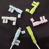 4 Pcs Charger Cable Protector Silicone Non Slip Cord Savers Charger Cord Protector Compatible with iPhone Android Type C USB Cables