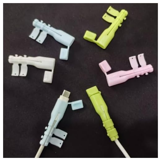 4 Pcs Charger Cable Protector Silicone Non Slip Cord Savers Charger Cord Protector Compatible with iPhone Android Type C USB Cables